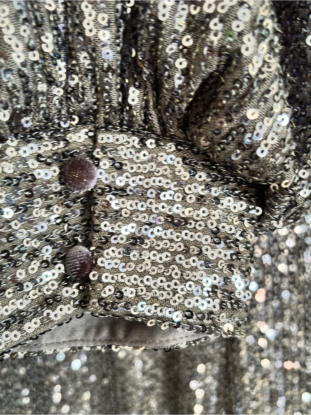Skies Are Blue Sequin Jumpsuit Navy Women’s M Tie Waist Wide Leg Dressy Holiday - Picture 12 of 15